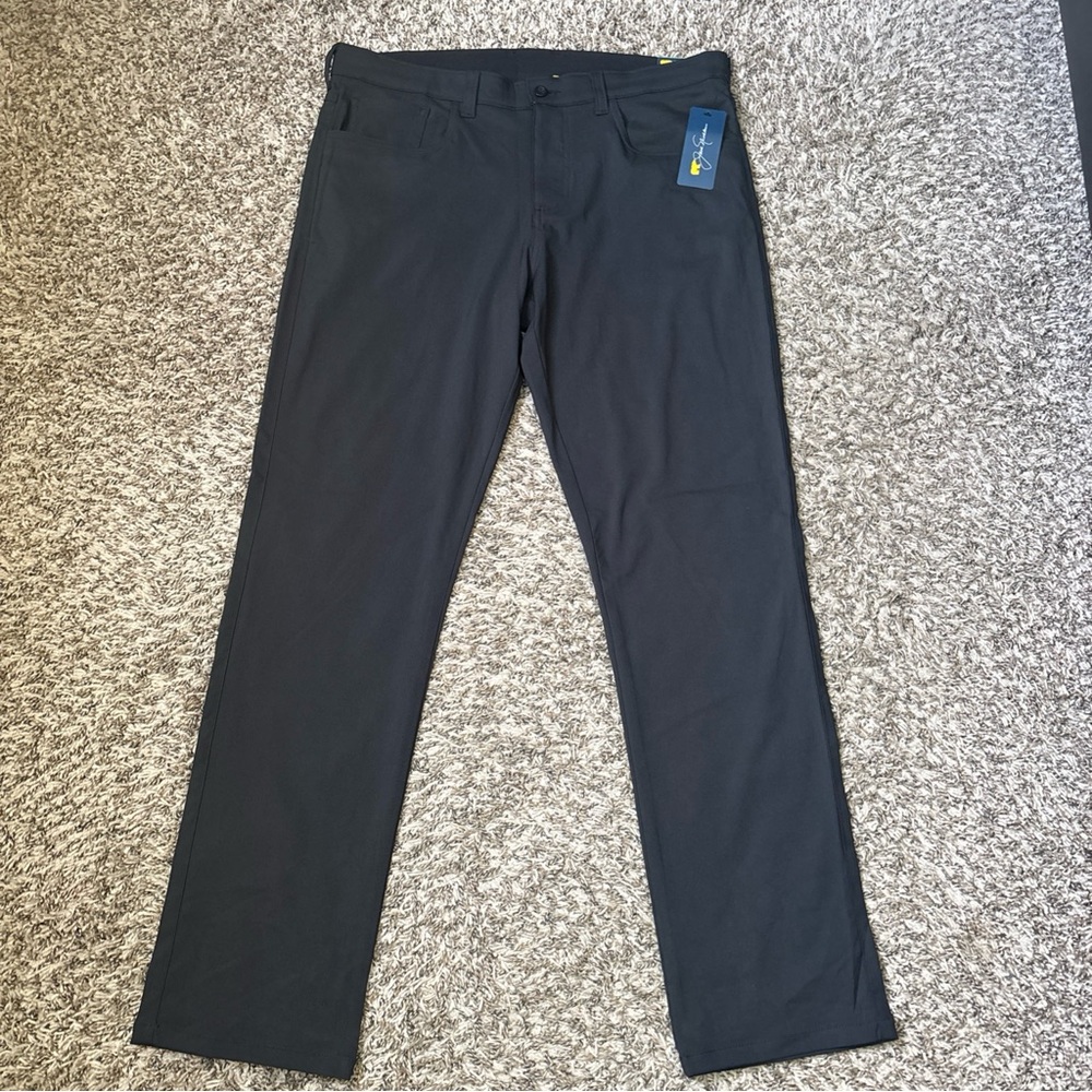Jack Nicklaus Men’s Pull On Stretch Golf Pants Black Size 34x32, New